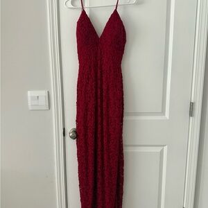 Windsor Burgundy Lace Maxi Dress